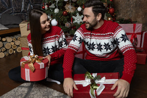 Christmas Sweater For Couples No1  Cozy Snowflakes