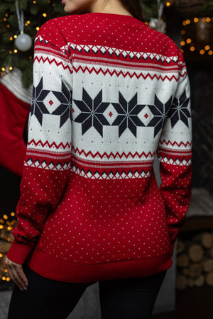 Christmas Sweater For Couples No1  Cozy Snowflakes