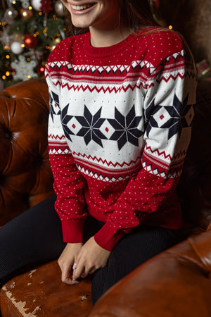 Christmas Sweater For Couples No1  Cozy Snowflakes