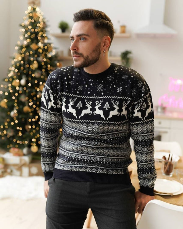 Men's Black Christmas Sweater