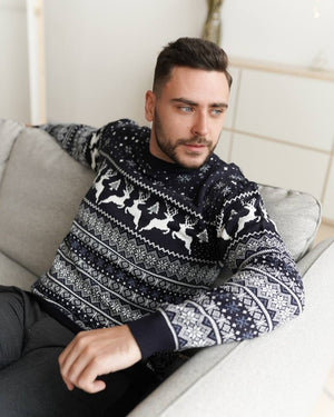 Men's Black Christmas Sweater