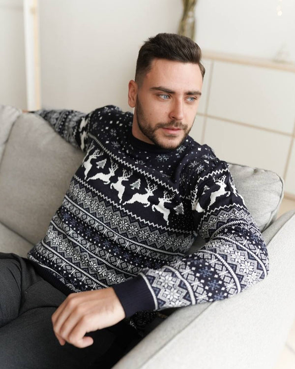 Men's Black Christmas Sweater