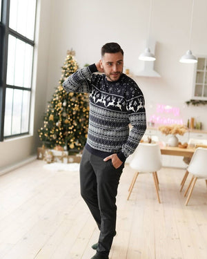 Men's Black Christmas Sweater